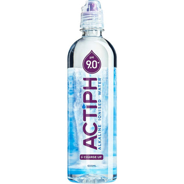 ACTIPH Water Alkaline Ionised Water Sports Cap 600ml - 24 Pack