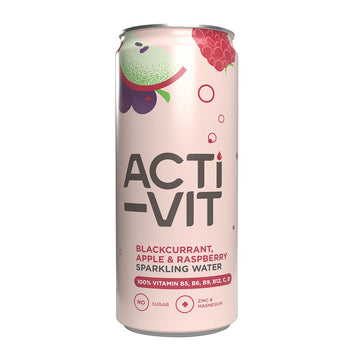 ACTIPH Water Blackcurrant Apple & Raspberry Acti-vit 330ml - 12 Pack