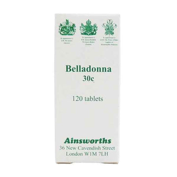 Ainsworths Belladonna 30C Single Counter Remedy 120 tabs