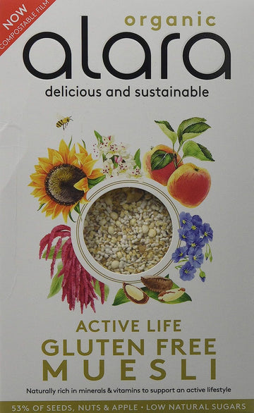 Alara Gluten Free Active Life Organic Muesli 250g - 6 Pack