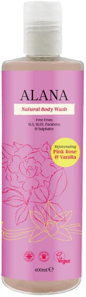 Alana Pink Rose & Vanilla Natural Body Wash 500ml