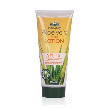 Aloe Pura Aloe Vera Organic Sun Lotion SPF 15  200ml