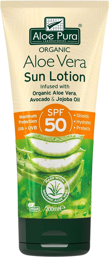 Aloe Pura Aloe Vera Sun Lotion SPF50 200ml - 2 Pack