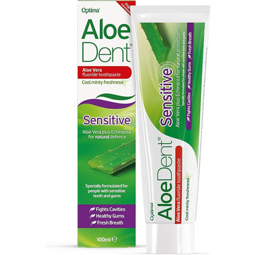 Aloe Dent Sensitive Aloe + Echinacea Toothpaste FLUORIDE 100ml - 6 Pack