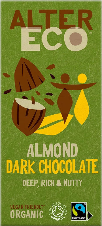 AlterEco AlterEco Organic Dark Chocolate with Almond 100g