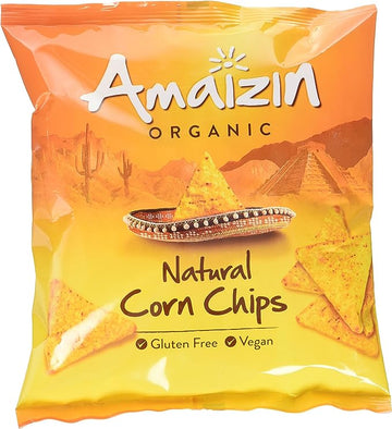 Amaizin Natural Corn Chips- Snack- Organic- 75g Bag  - 15 Pack