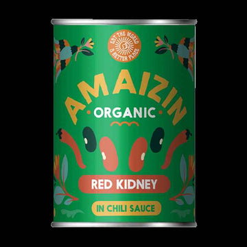 Amaizin Organic Red Kidney Beans in Chilli Sauce 400g