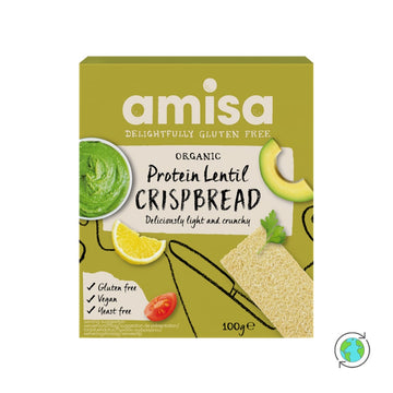 Amisa Amisa Organic Crispbread - Protein Lentil 100g - 2 Pack