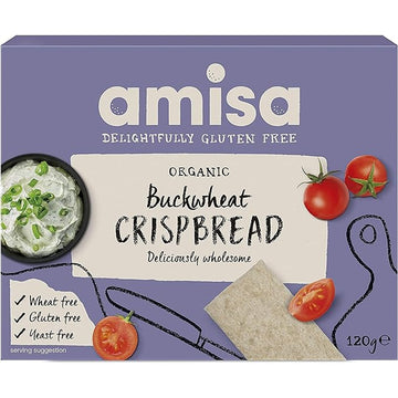 Amisa Organic Buckwheat Crispbread - Gluten-free 120g - 2 Pack