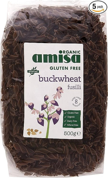 Amisa Gluten Free Buckwheat Fusilli Organic 500g  - 5 Pack