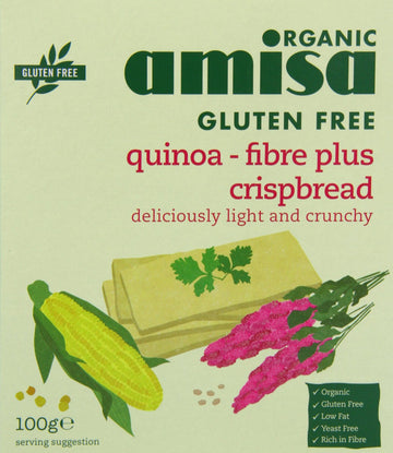 Amisa Amisa Gluten Free Quinoa Fibre Plus Crispbread Organic 100g