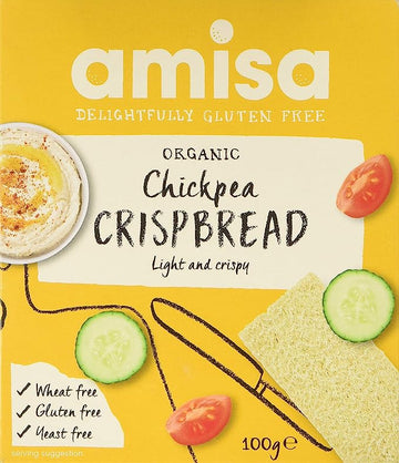 Amisa Organic Chickpea Crispbread 100g - 4 Pack