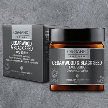 Amphora Aromatics Cedarwood & Black Seed Face Scrub For Men 60ml