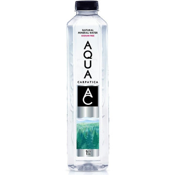 AQUA Carpatica Still Natural Mineral Water 1L PET Sodium Free - 12 Pack