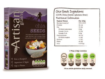 Artisan Grains Chia Seeds 125g - 2 Pack