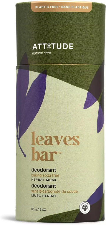 Attitude Deodorant Leaves Bar - Herbal Musk 85g