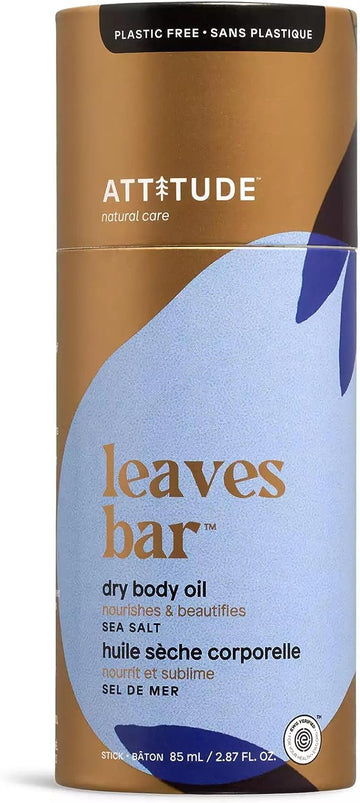 Attitude Dry Body Oil Leaves Bar - Sea Salt 85g