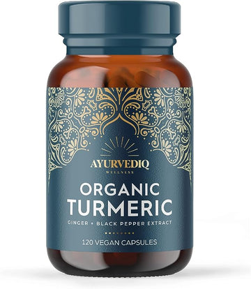 Ayurvediq Wellness Org Turmeric Ginger & Black Pepper Extract 120's