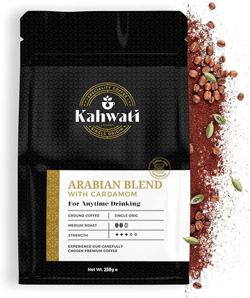 Kahwati Coffee Arabian Blend Green Cardamom Turkish Coffee 250g - 2 Pack