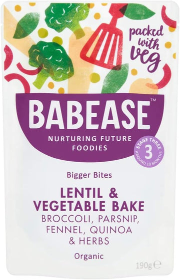 Babease Organic Lentil & Vegetable Bake 190g  - 6 Pack