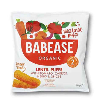 Babease Organic Lentil Puffs 20g  - 5 Pack