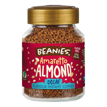 Beanies Coffee Amaretto Flavour Decaffeinated Instant Coffee 50g - 6 Pack