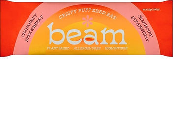 Beam Beam Crispy Seed Based Bar Cranberry Strawberry 30g  - 12 Pack