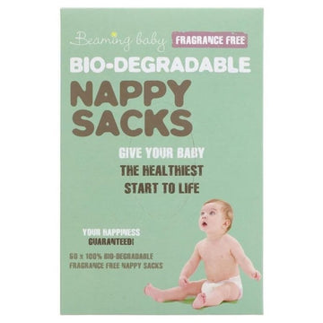 Beaming Baby Bio-degradable Nappy Sacks, Fragrance Free 60's  - 10 Pack