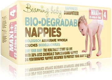 Beaming Baby Bio-degradable Nappies, Maxi Plus 29's  - 4 Pack