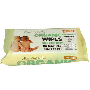 Beaming Baby Organic BabyWipes Unfragranced 72 Wipes