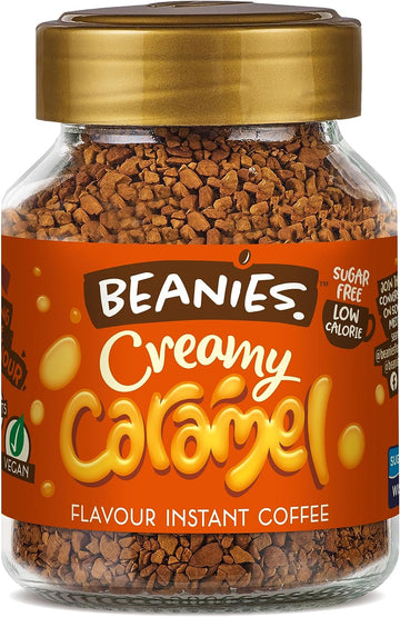 Beanies Coffee Beanies Creamy Caramel Flavour Instant Coffee 50g - 2 Pack
