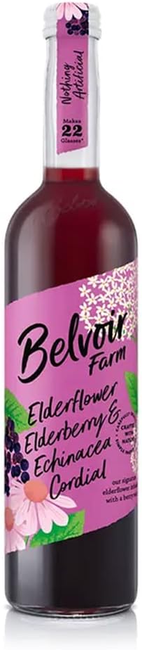 Belvoir Elderflower Elderberry and Echinacea Cordial