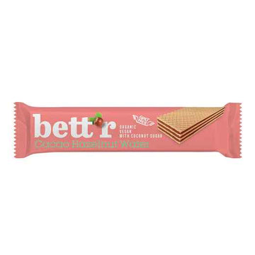 Bettr ?rganic Hazelnut Cacao Cream-Filled Wafer 30g - 20 Pack