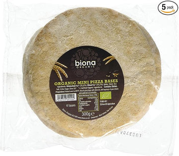Biona Biona Organic Mini Pizza Bases - Wheat - 4 bases per pk 300g  - 5 Pack
