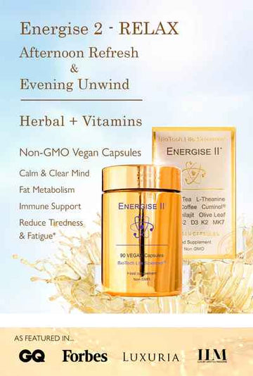 Energise 2 PM REFRESH + Study Aid Heart Hair Skin Nails Fat XL90