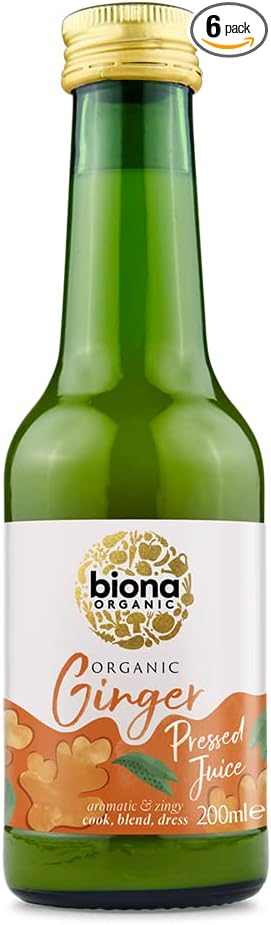 Biona Organic Ginger Juice 200ml - 4 Pack