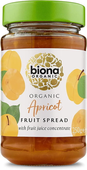Biona Organic Apricot Spread (sweetened with Fruit Juice) 250g