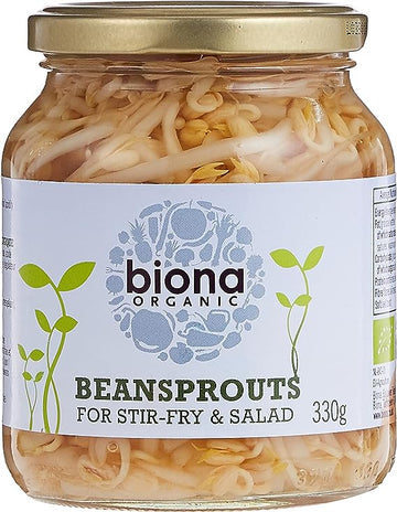 Biona Organic Bean Sprouts - in Glass Jar 330g  - 6 Pack