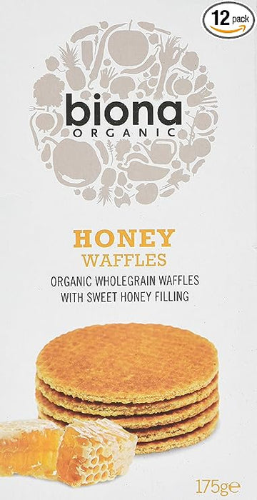 Biona Organic Honey Waffles 175g  - 2 Pack