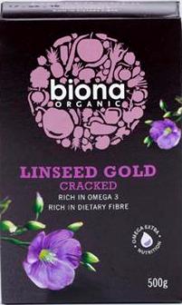 Biona Organic Cracked Linseed Gold 500g