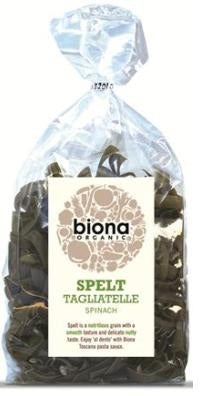 Biona Spelt Spinach Artisan Tagliatelle - Rolled Organic 250g - 2 Pack