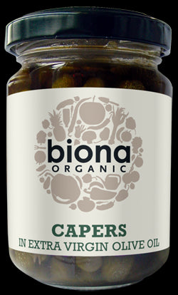 Biona Organic Capers in Extra Virgin Olive Oil 120g