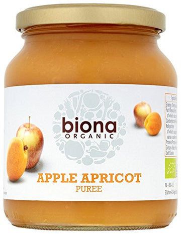 Biona Organic Apple & Apricot Puree - No added sugar 360g - 2 Pack