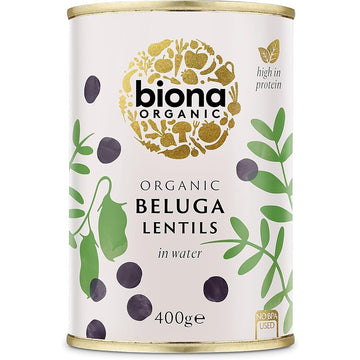 Biona Organic Black Beluga Lentils 400g - 3 Pack