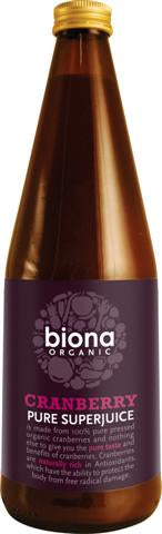 Biona Organic Pure Cranberry Juice 750ml