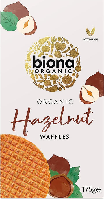 Biona Organic Hazelnut Syrup Waffles 175g - 2 Pack
