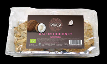 Biona Organic Raisin & Coconut Cookies 240g - 6 Pack