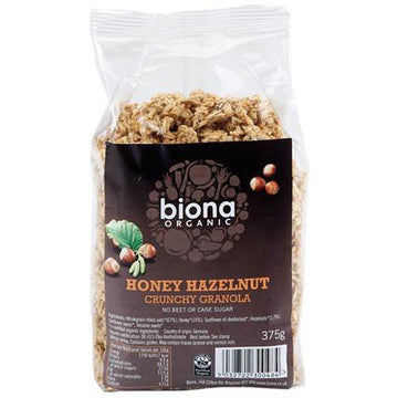 Biona Organic Honey Hazel Crunchy Granola - No added sugar 375g