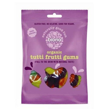 Biona Organic Tutti Frutti Wine Gums 75g - 10 Pack