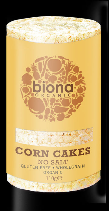 Biona Corn Cakes no salt  Organic  - 100% Corn 110g - 12 Pack